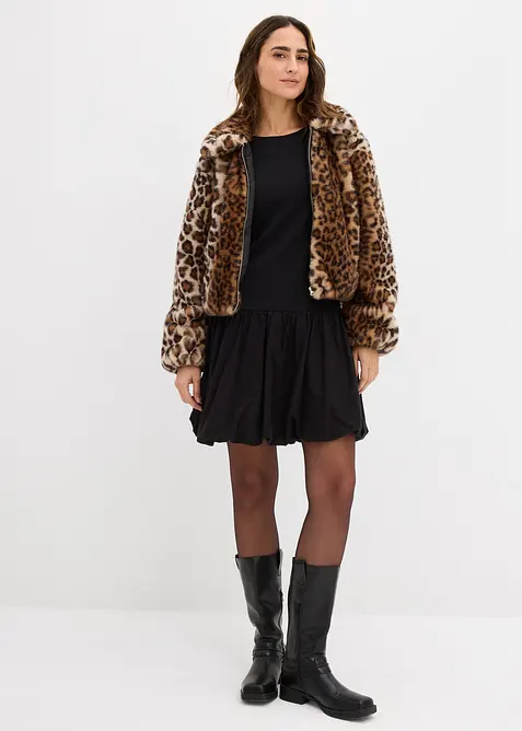 Trikotkjole med ballongskjørt, bonprix