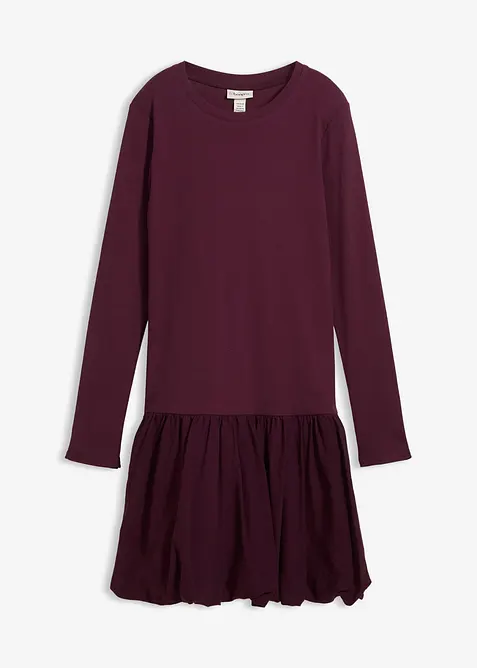 Trikotkjole med ballongskjørt, bonprix