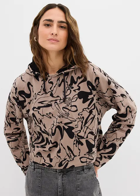 Hettegenser i 100% bomull, bonprix