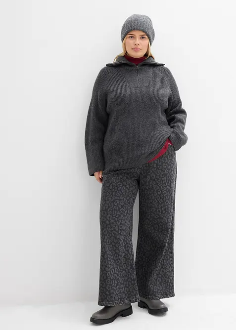 Wide Leg-jeans Mid Waist, bonprix