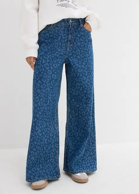 Wide Leg-jeans Mid Waist, bonprix