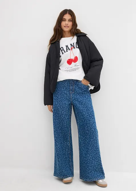 Wide Leg-jeans Mid Waist, bonprix