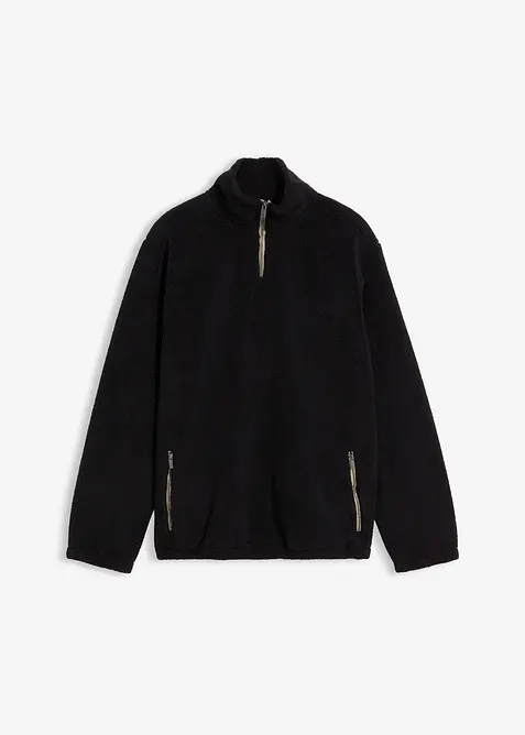 Teddy-fleecegenser med praktiske glidelåslommer, bonprix