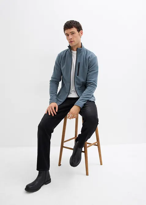 Myk fleecejakke med praktiske glidel&aring;slommer, bonprix