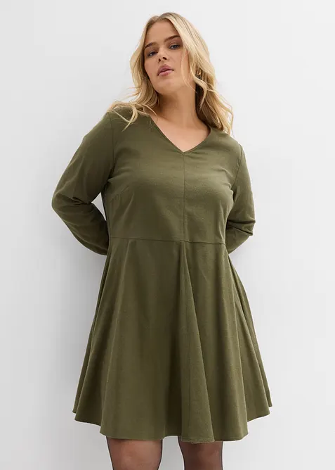 Kjole i 100% bomullsflanell, bonprix