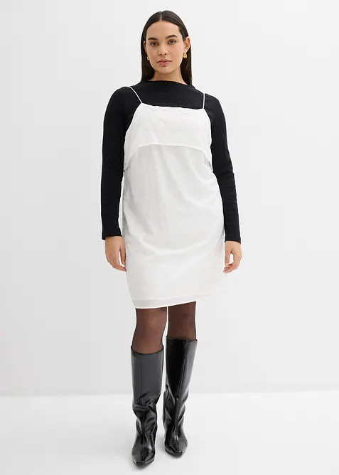 Minikjole med fint paljettbroderi, bonprix