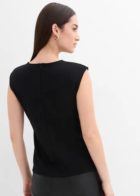 Topp av krepp med pyntespenne, bonprix