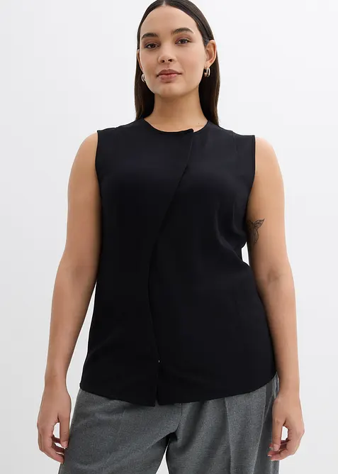 Asymmetrisk vest i Punto di Roma-materiale, bonprix