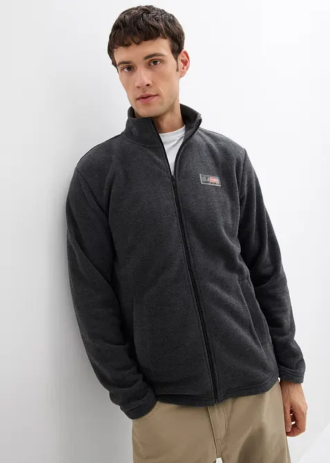 Myk fleecejakke med stikklommer, bonprix