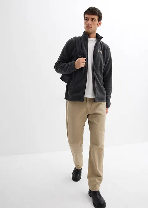 Myk fleecejakke med stikklommer, bonprix