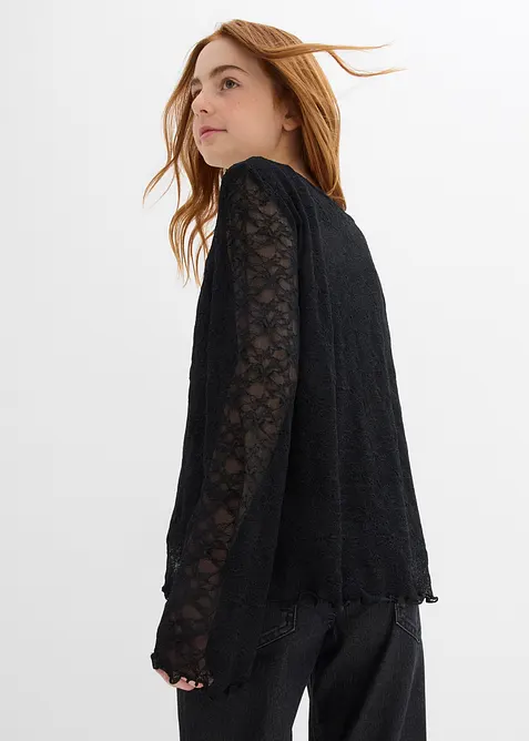 Langermet topp av blonde, bonprix