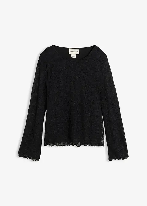 Langermet topp av blonde, bonprix