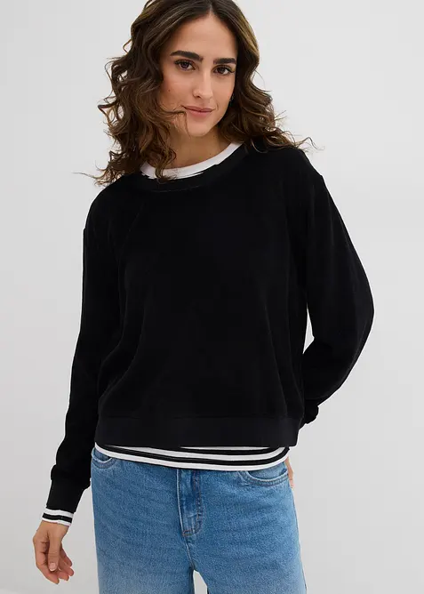 Sweatshirt i myk frotté, bonprix