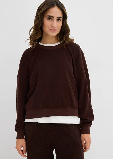 Sweatshirt i myk frott&eacute;, bonprix