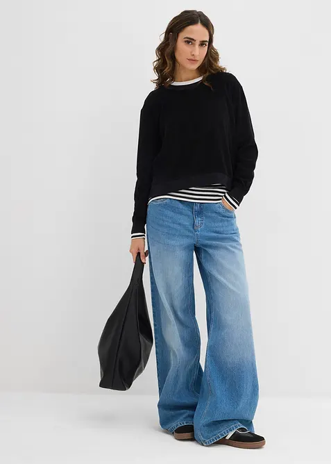 Sweatshirt i myk frotté, bonprix