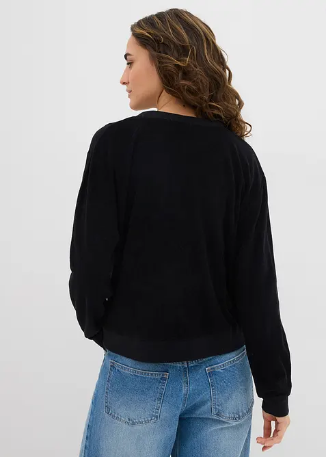 Sweatshirt i myk frotté, bonprix