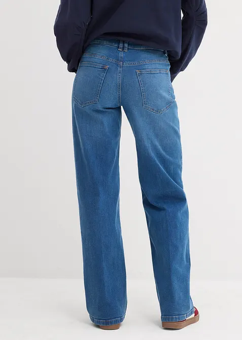 Straight-jeans Mid Waist med økologisk bomull, bonprix