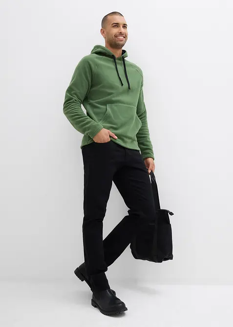 Myk fleecegenser med hette, bonprix