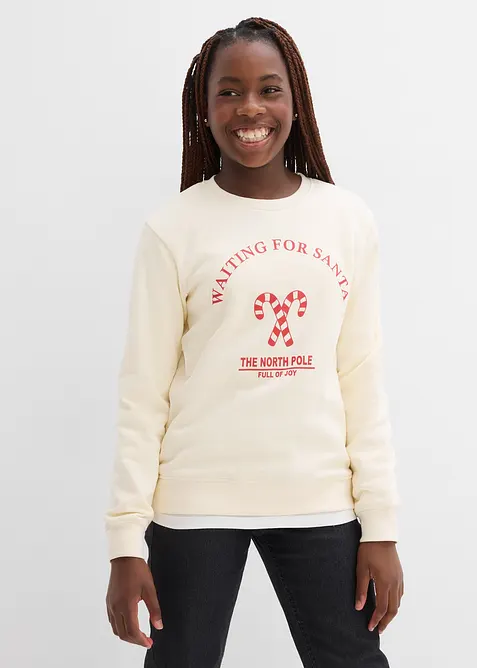 Sweatshirt i 100% økologisk bomull, bonprix