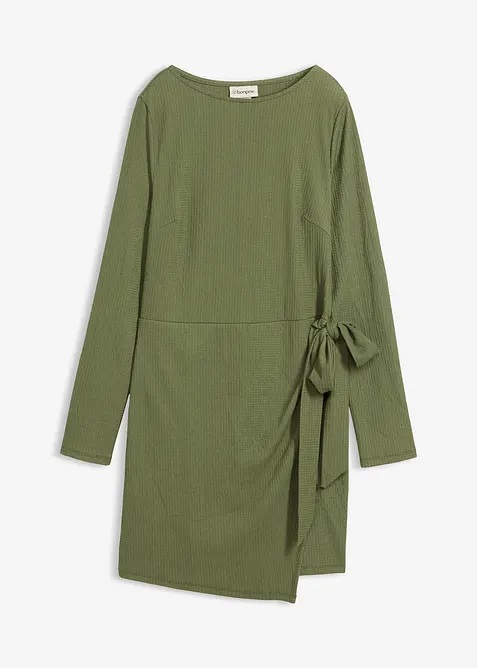 Trikotkjole i barcrepe, bonprix