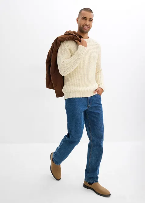 Grovstrikket genser av myk bomullsmiks, bonprix