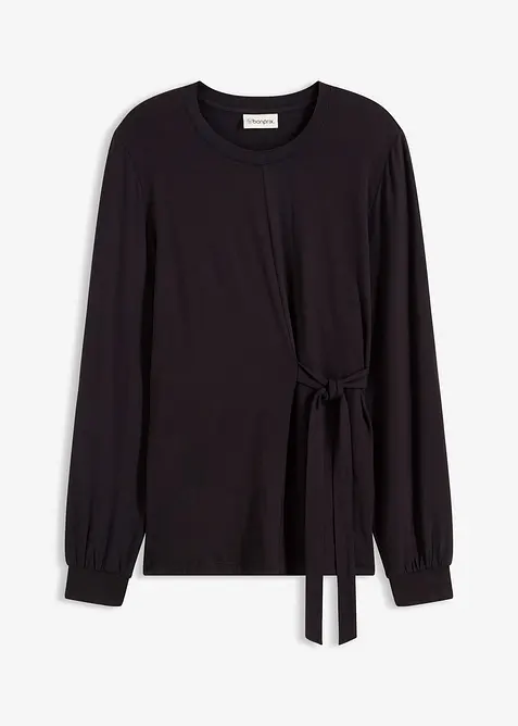 Langermet topp i myk viskosemiks, bonprix