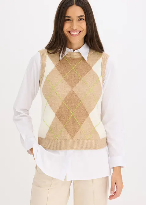 Strikket vest, bonprix