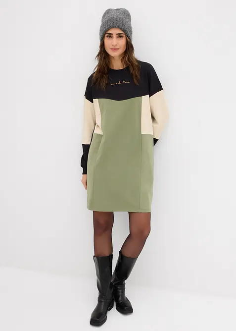 Sweatkjole i 100% bomull, bonprix