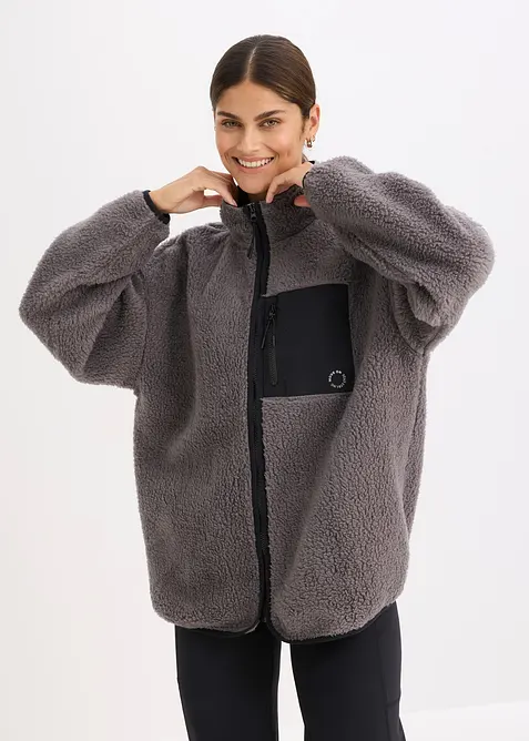 Funksjonsjakke i fleece, oversized, bonprix