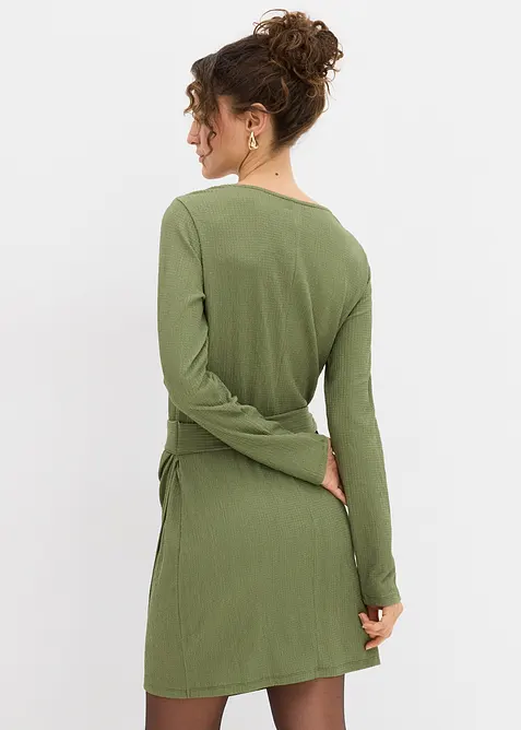 Trikotkjole i barcrepe, bonprix