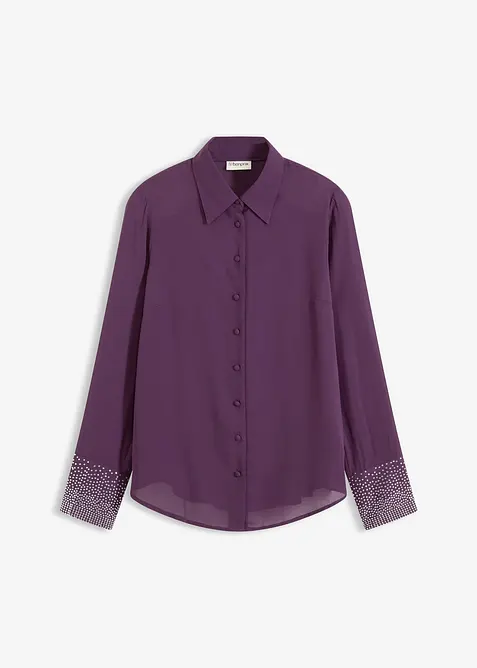 Skjorte med glitterstener, bonprix