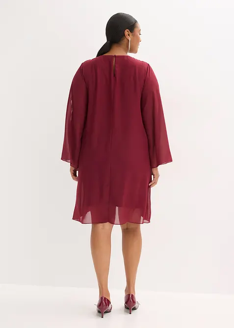 Chiffonkjole med strass-applikasjon, bonprix