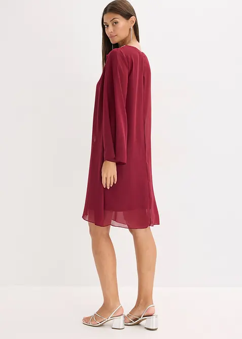 Chiffonkjole med strass-applikasjon, bonprix