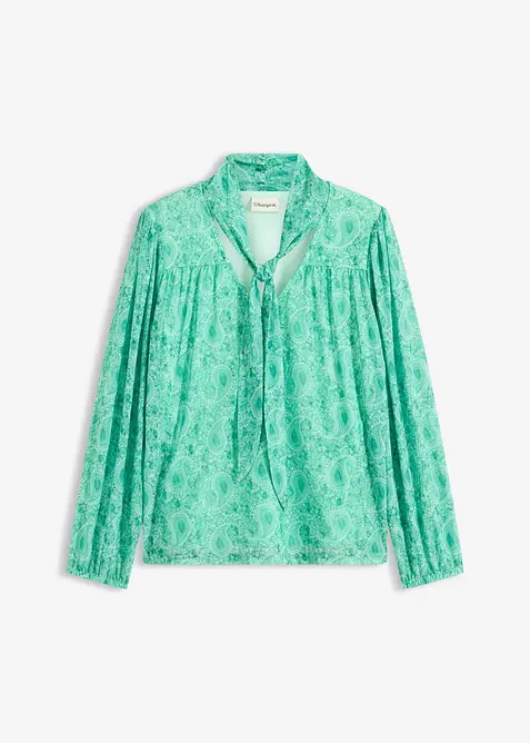 Langermet topp av delikat mesh, bonprix