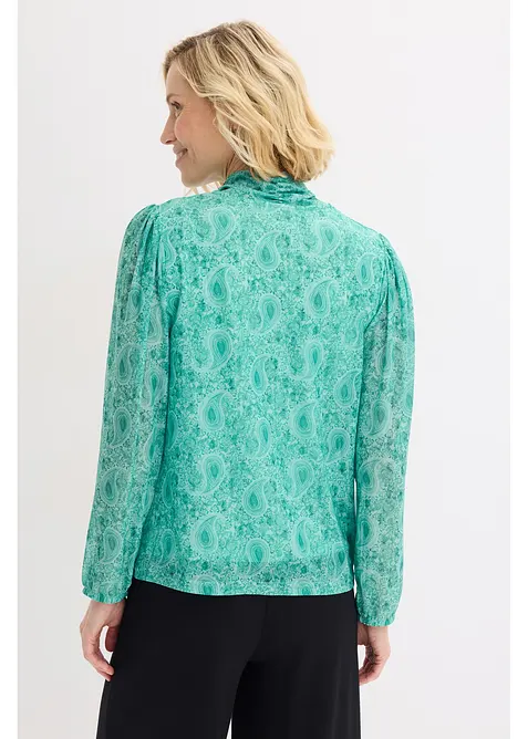 Langermet topp av delikat mesh, bonprix