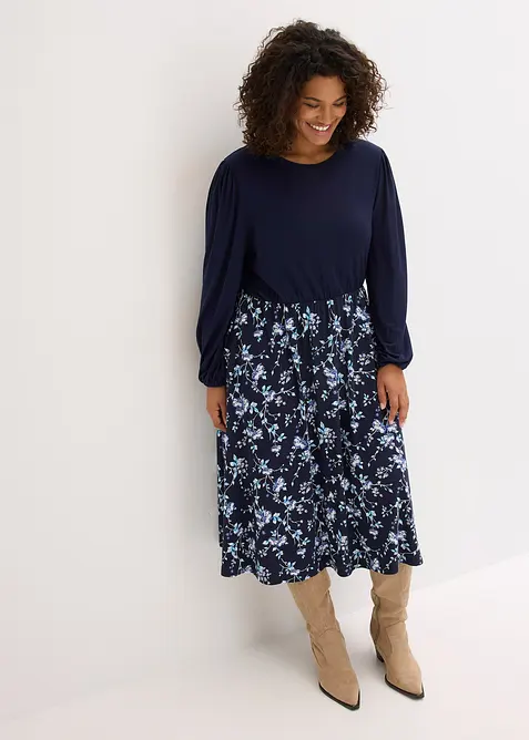 Jerseykjole i viskosemiks, bonprix