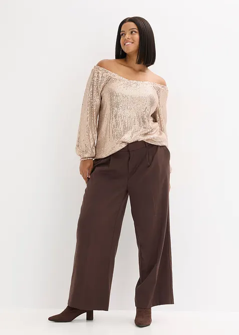 Singoalla-topp i oversized modell med paljetter, bonprix