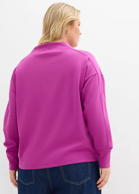 Oversized sweatshirt av mykt scubamateriale, bonprix