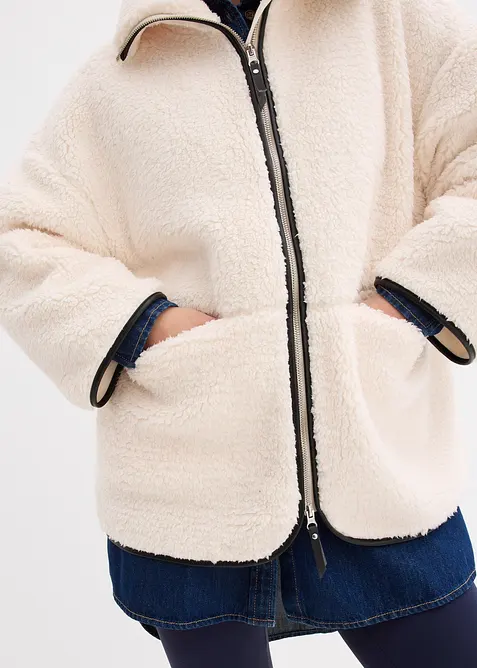 Oversized jakke i pilefleece, bonprix