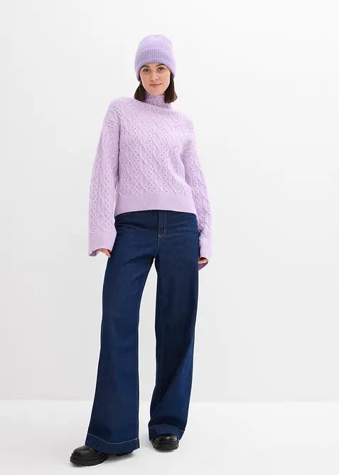 Kabelstrikket genser, bonprix