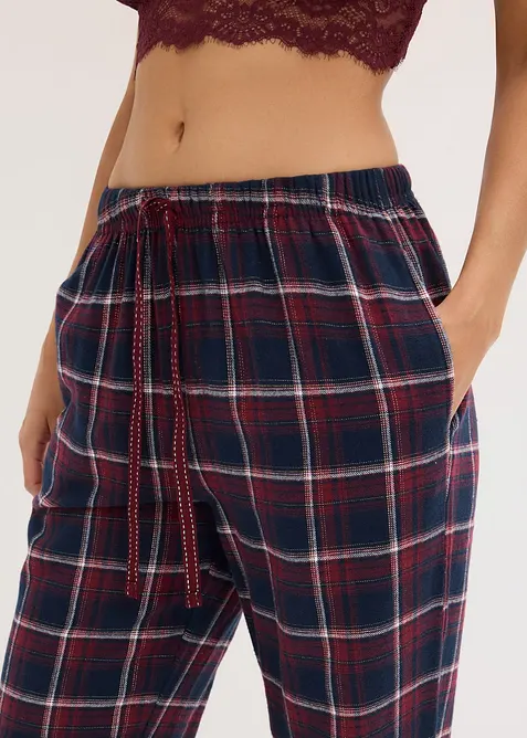 Vevd pyjamasbukse i flanell, leveres med gavepose, bonprix