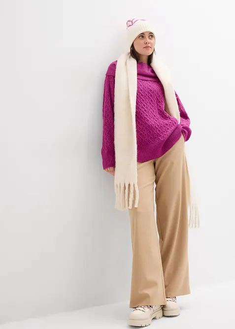 Kabelstrikket genser, bonprix