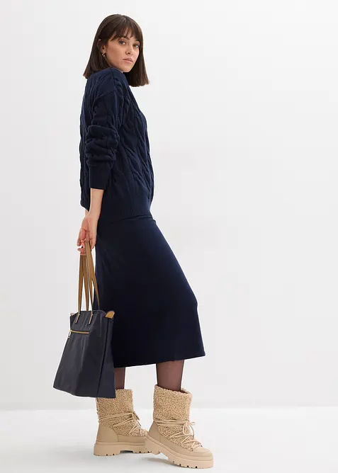 Oversized genser i myk viskosemiks, bonprix