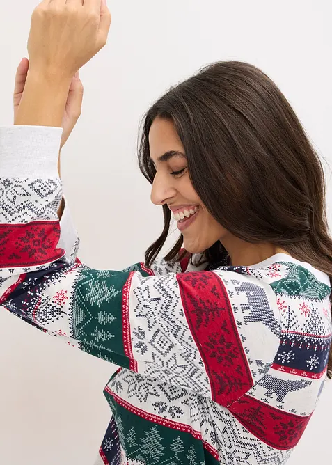 Pyjamas i myk bomull, leveres med gavepose, bonprix