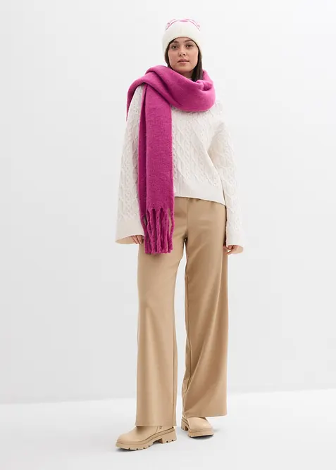 Bukse i ullstil med komfortlinning, bonprix