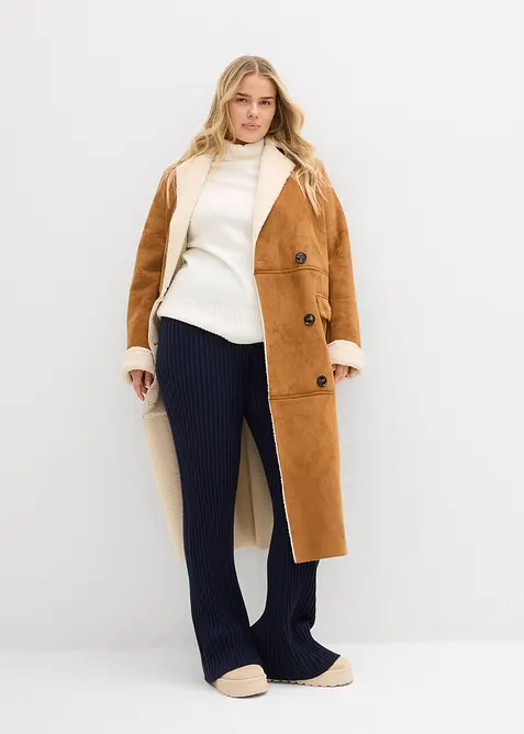 Strikket bukse i myk viskosemiks, bonprix