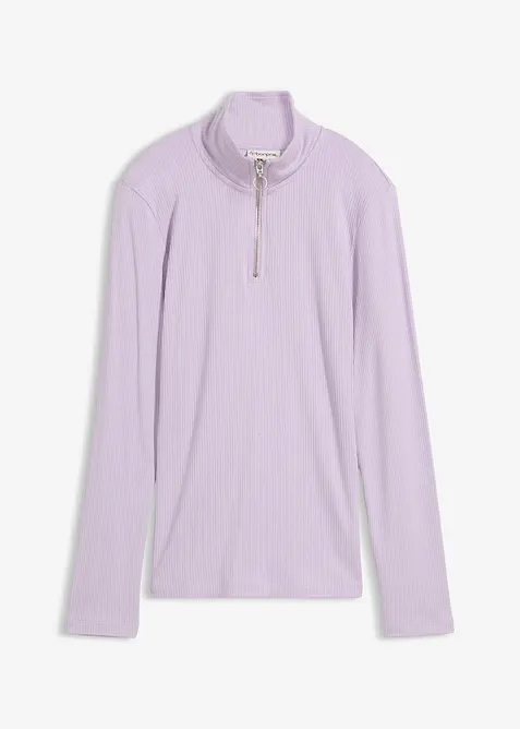 Ribbestrikket topp i myk viskosemiks, bonprix