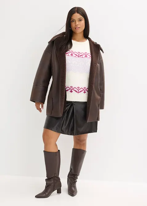 Genser med koftem&oslash;nster, bonprix