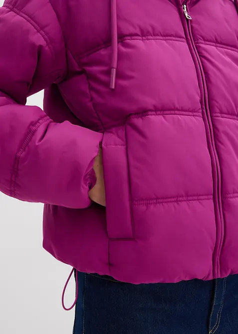 Kort, vattert jakke, bonprix