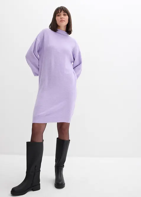 Strikket kjole i melert garn, bonprix